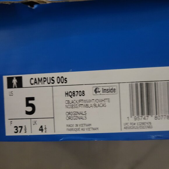 Size 5 - Adidas Campus 00s Black White W - New - Picture 3 of 5